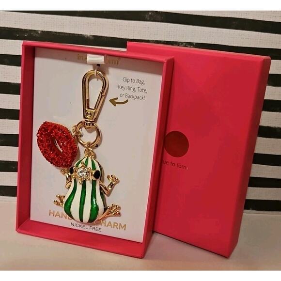 True To Form Frog Handbag Charm Key Ring Clip On Bag Tote Backpack - Picture 2 of 3